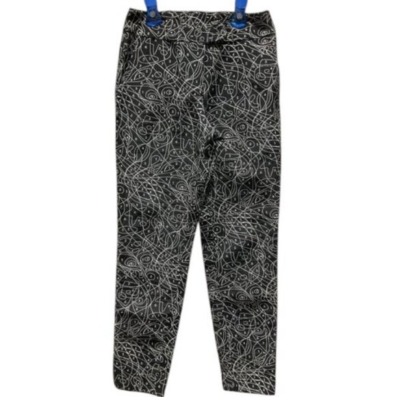 Christian Chenail black and white abstract pattern pants size 4 - Picture 1 of 4